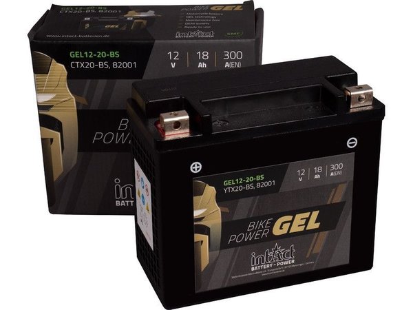 Batterie intAct GEL12-20-BS, CTX20-BS, 82001, YTX20-BS