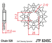 Kettenritzel JT Sprockets JTF 824.14SC