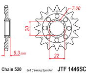 Kettenritzel JT Sprockets JTF 1446.13SC