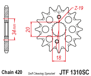 Kettenritzel JT Sprockets JTF 1310.15SC