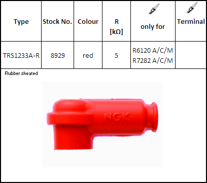 Zündkerzenstecker NGK TRS1233A-R für NGK R7282